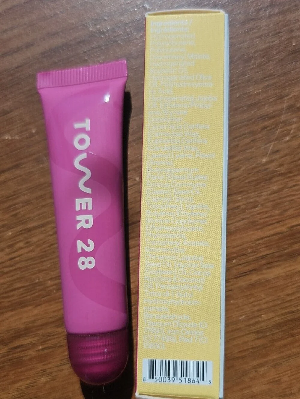NIB Tower 28 LipSoftie Tinted Lip Treatment - Sheer Mauve (Confetti Cake)
